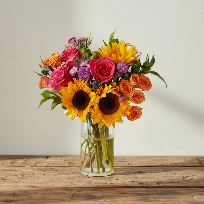 tiger lily and sunflower bouquet sunflower delivery rose Washington dc