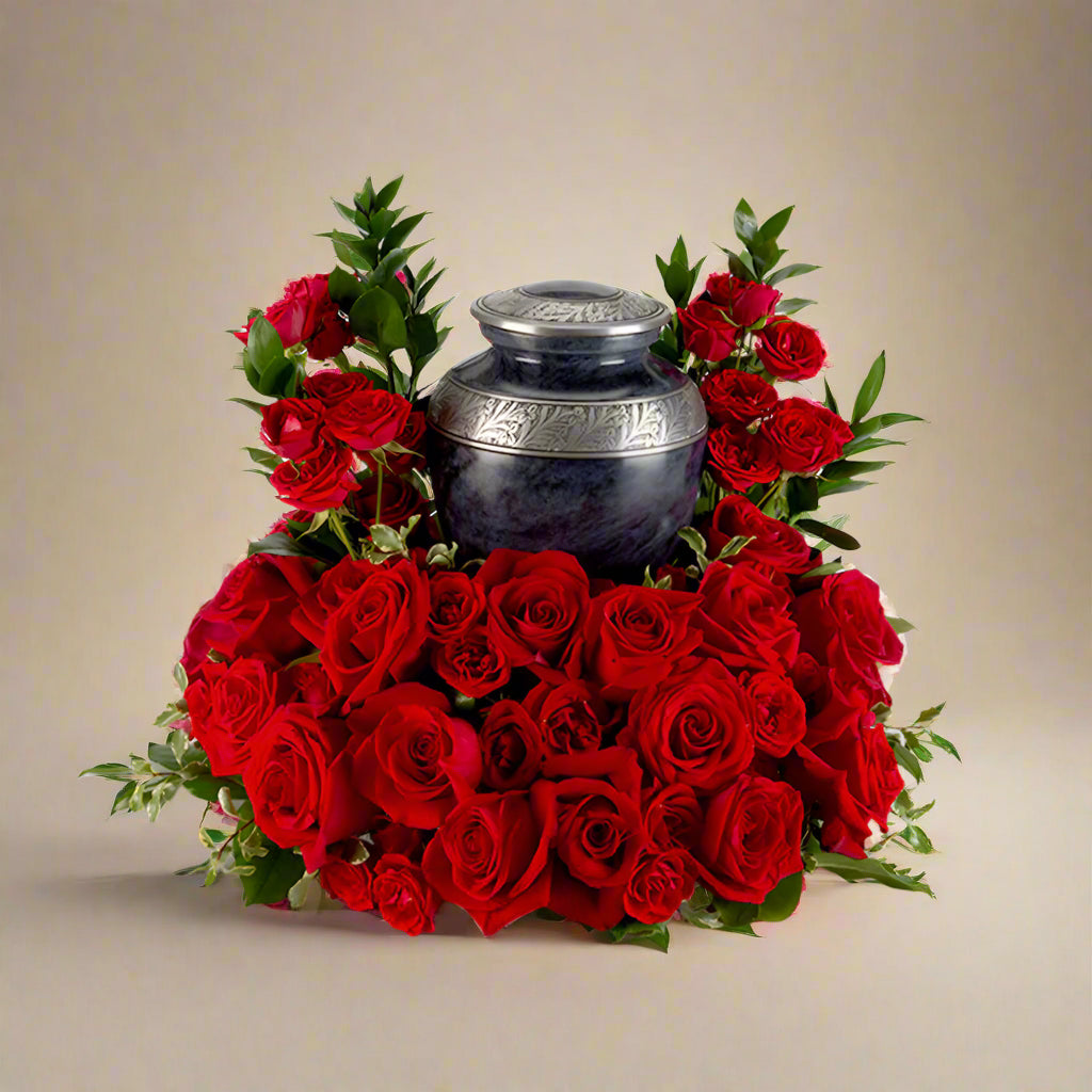 Solid heart red Urn holder