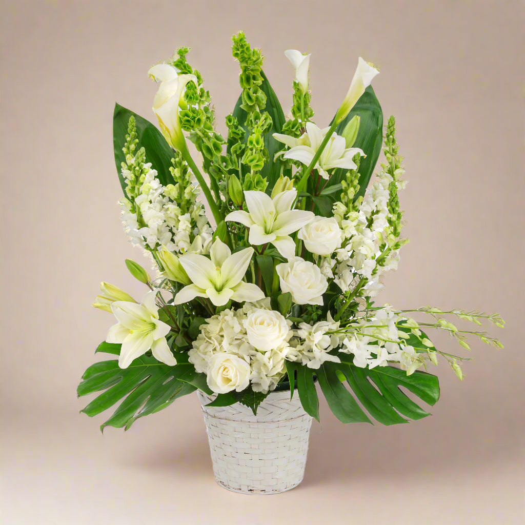 Angels wing sympathy arrangement