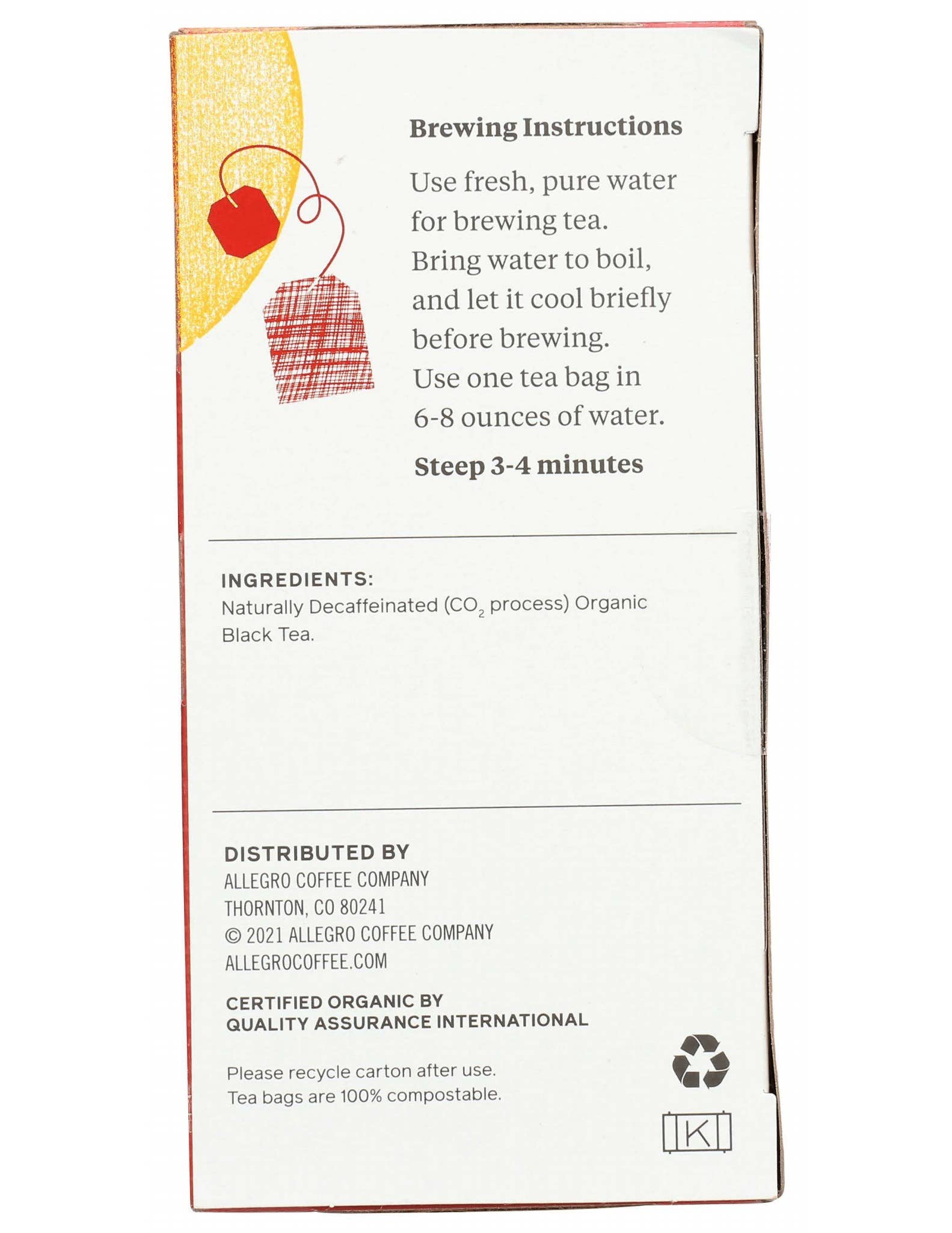 Organic Decaf Black Tea-Limited Supply Remaining