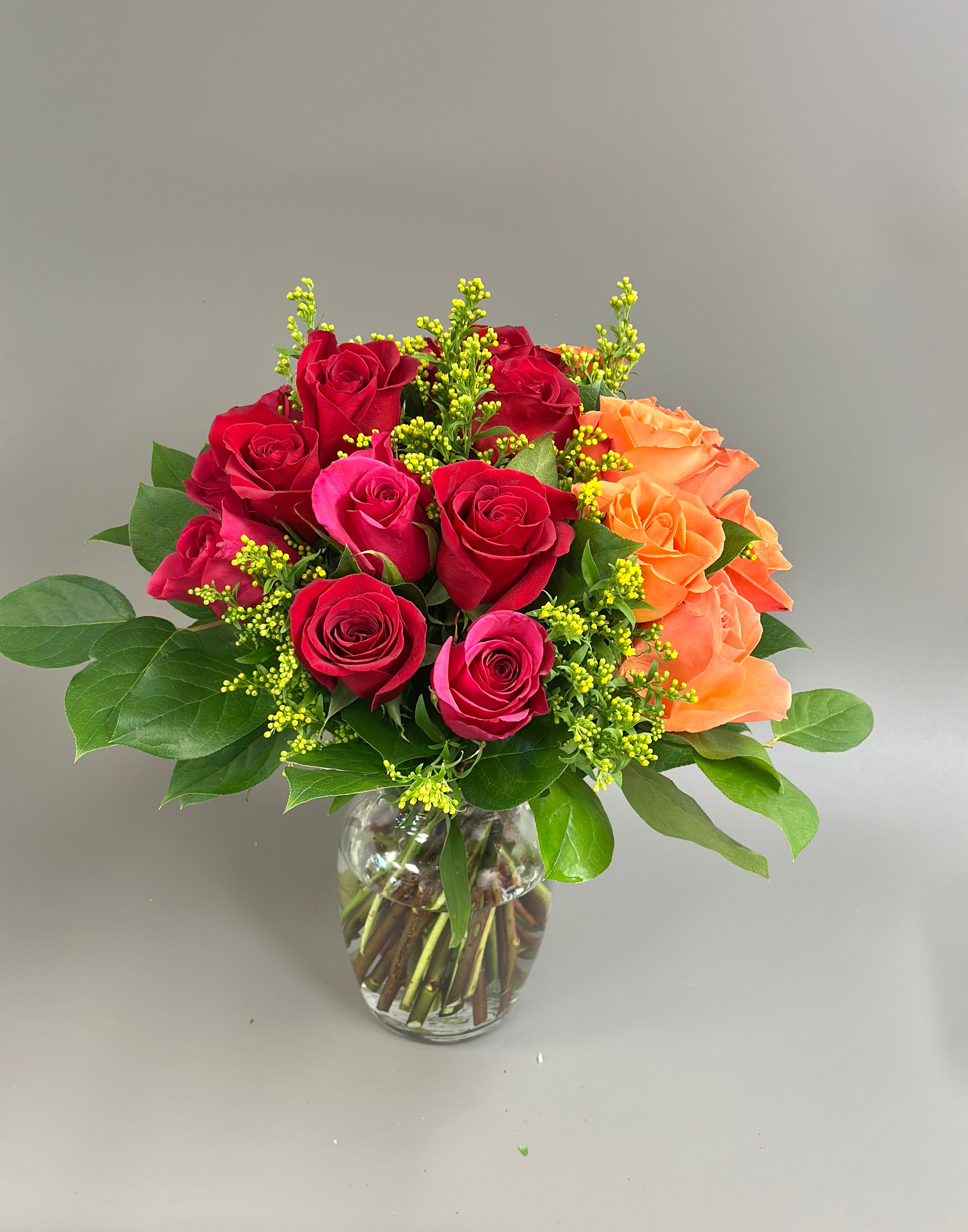 Fiery rose bouquet