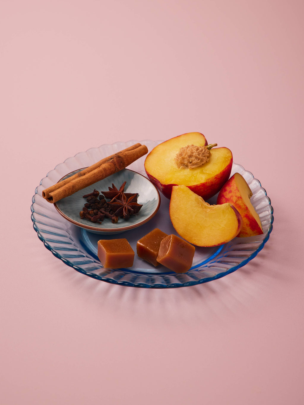 Bitten Peach Caramels, Yellow Floral Gift Box, 6 oz