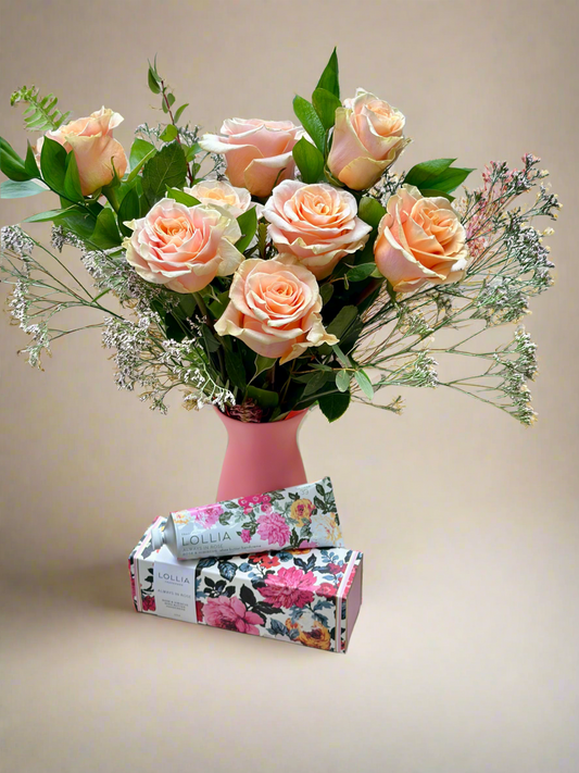 Blush rose bouquet set