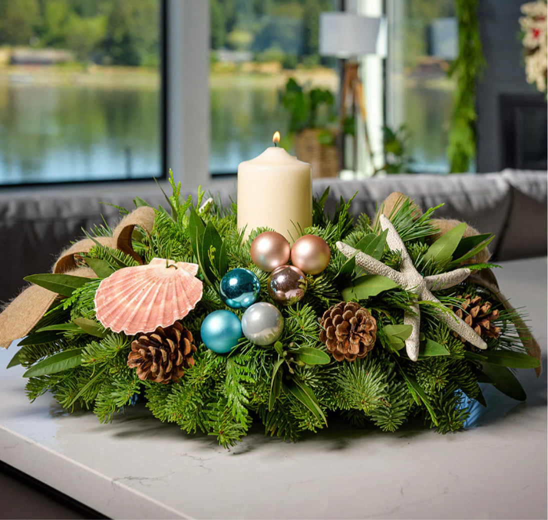 Coastal green centerpiece