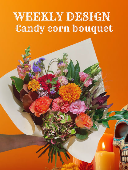 Candy corn bouquet