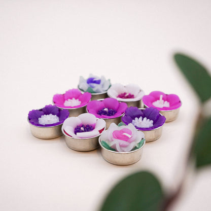 Pink Flower Scented Tealight collection