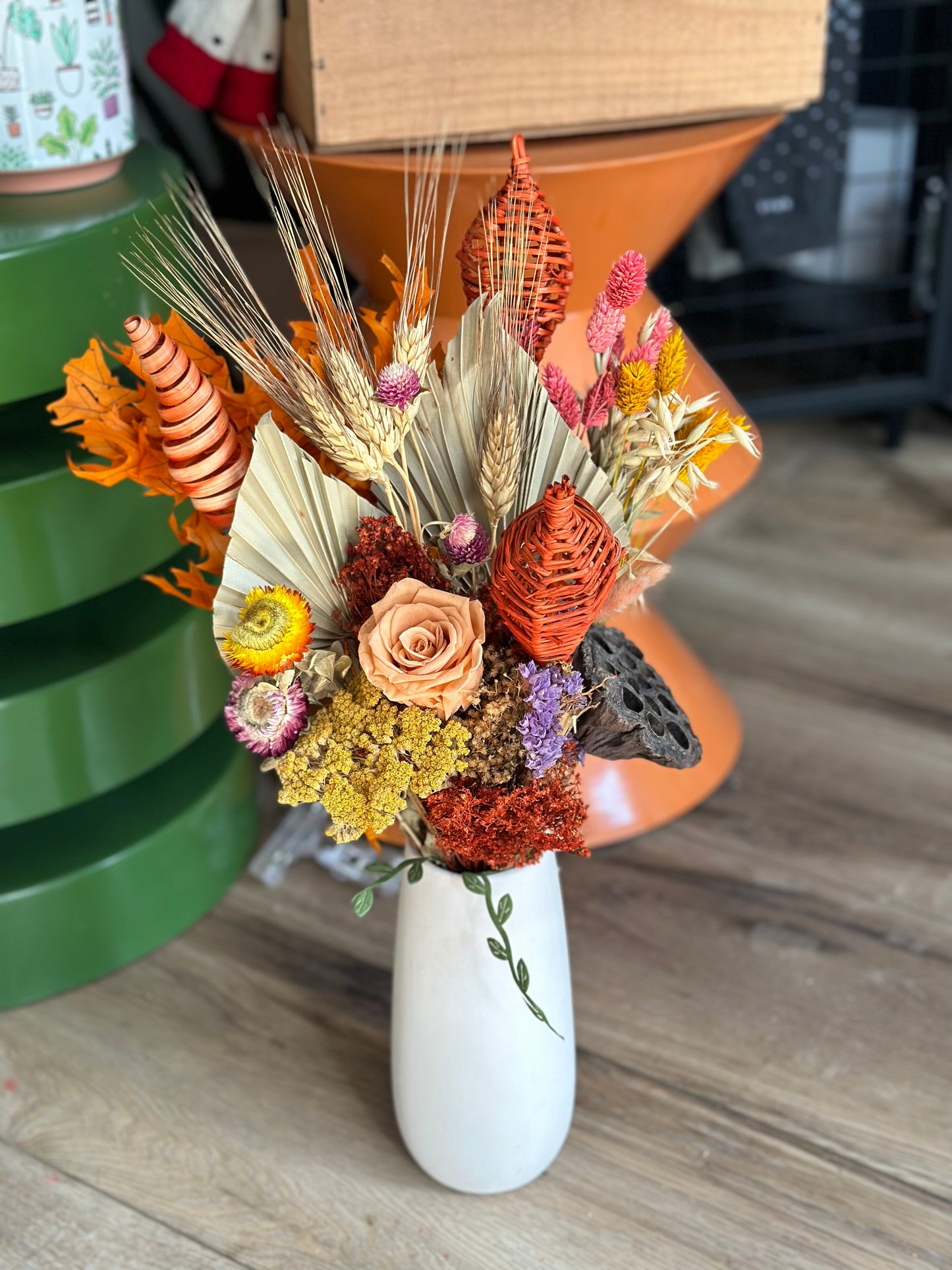 Amber bloom dried bouquet bundle