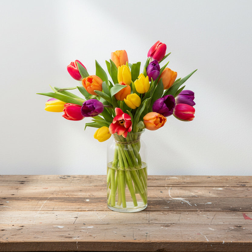 Locally grown spring tulips