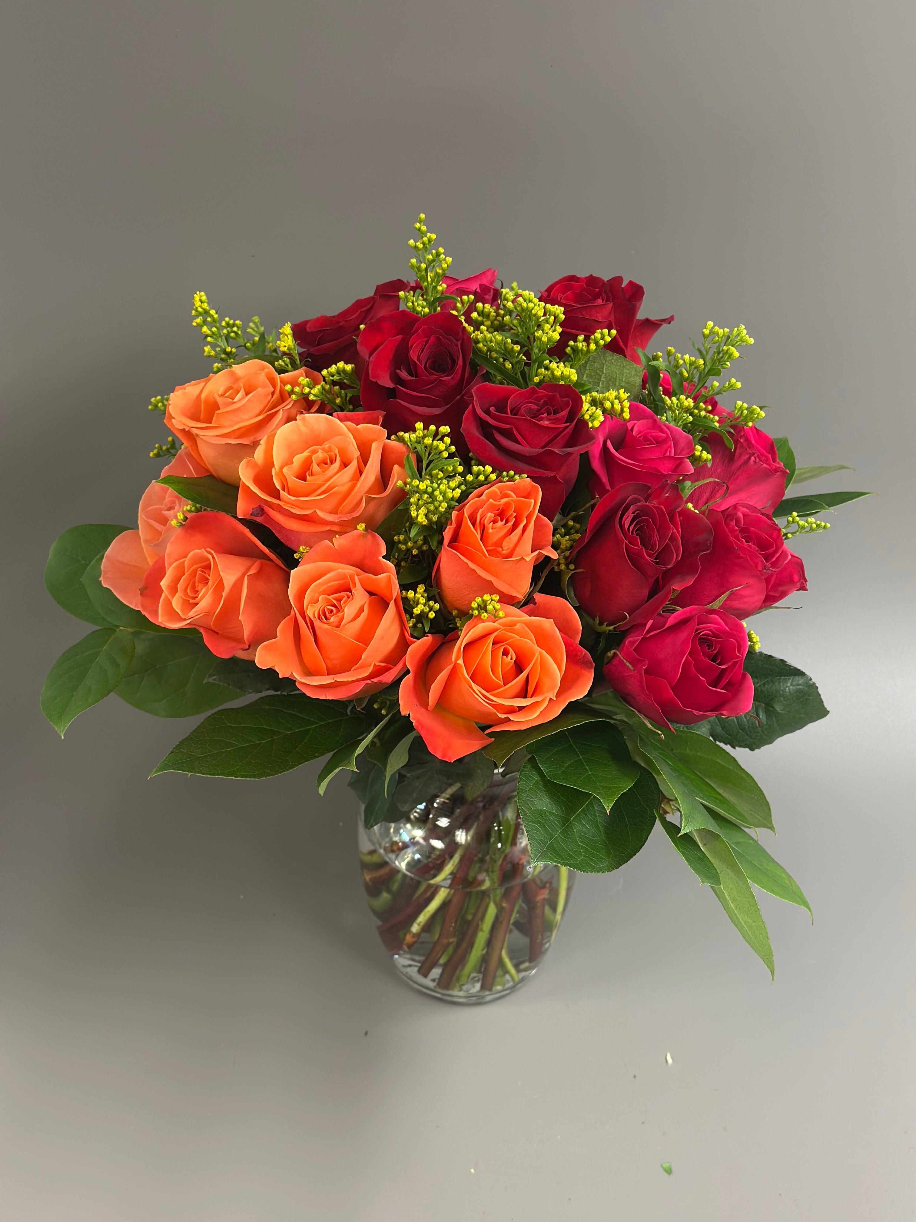 Fiery rose bouquet