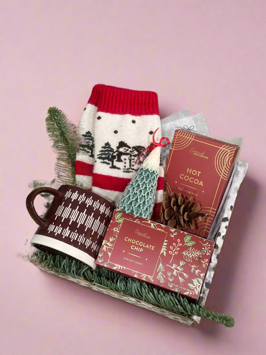 Christmas gift box and bouquet bundle