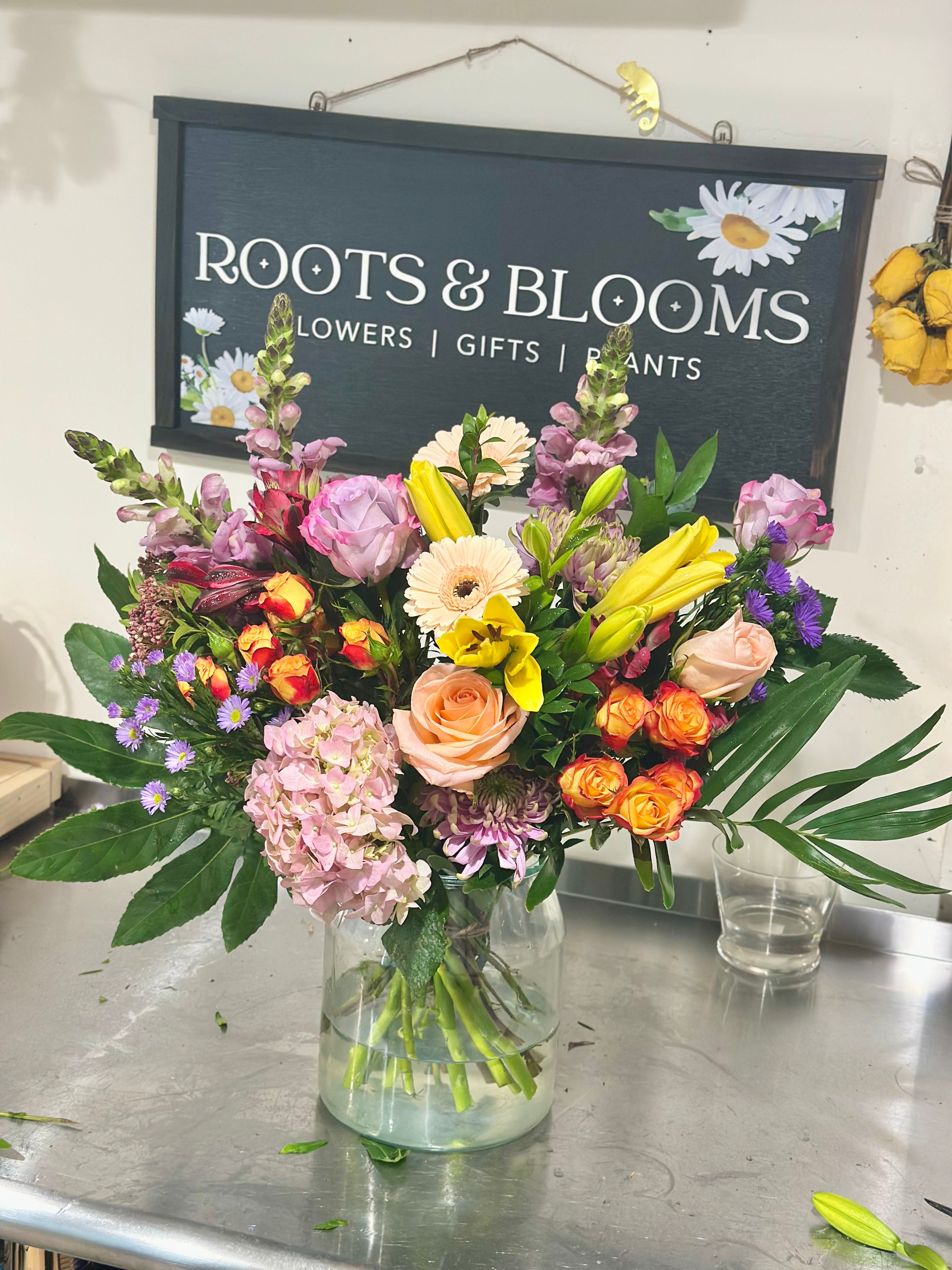Pastel garden bouquet