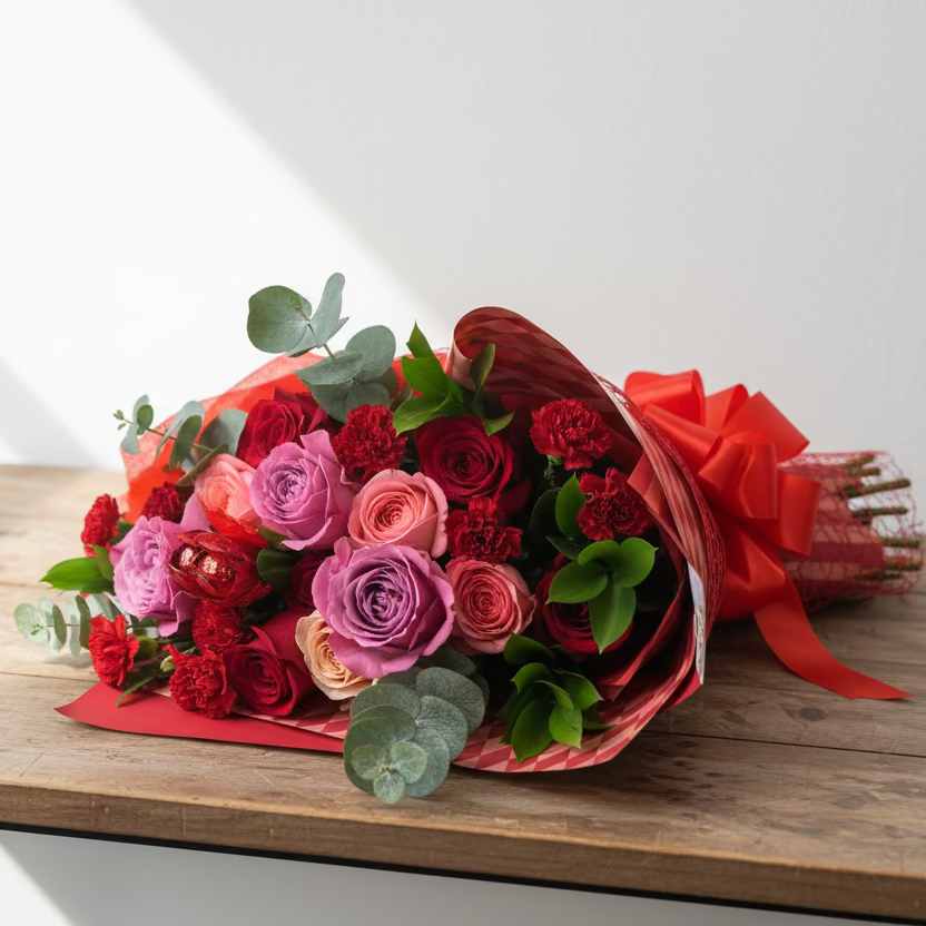 'Til forever - large blooming rose bouquet