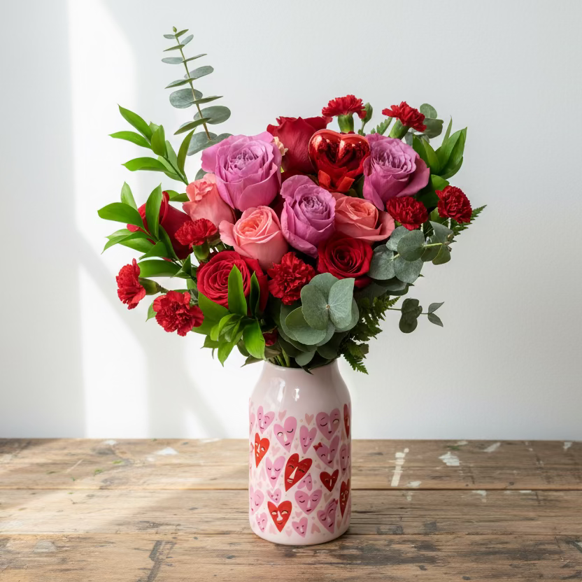 'Til forever - large blooming rose vase