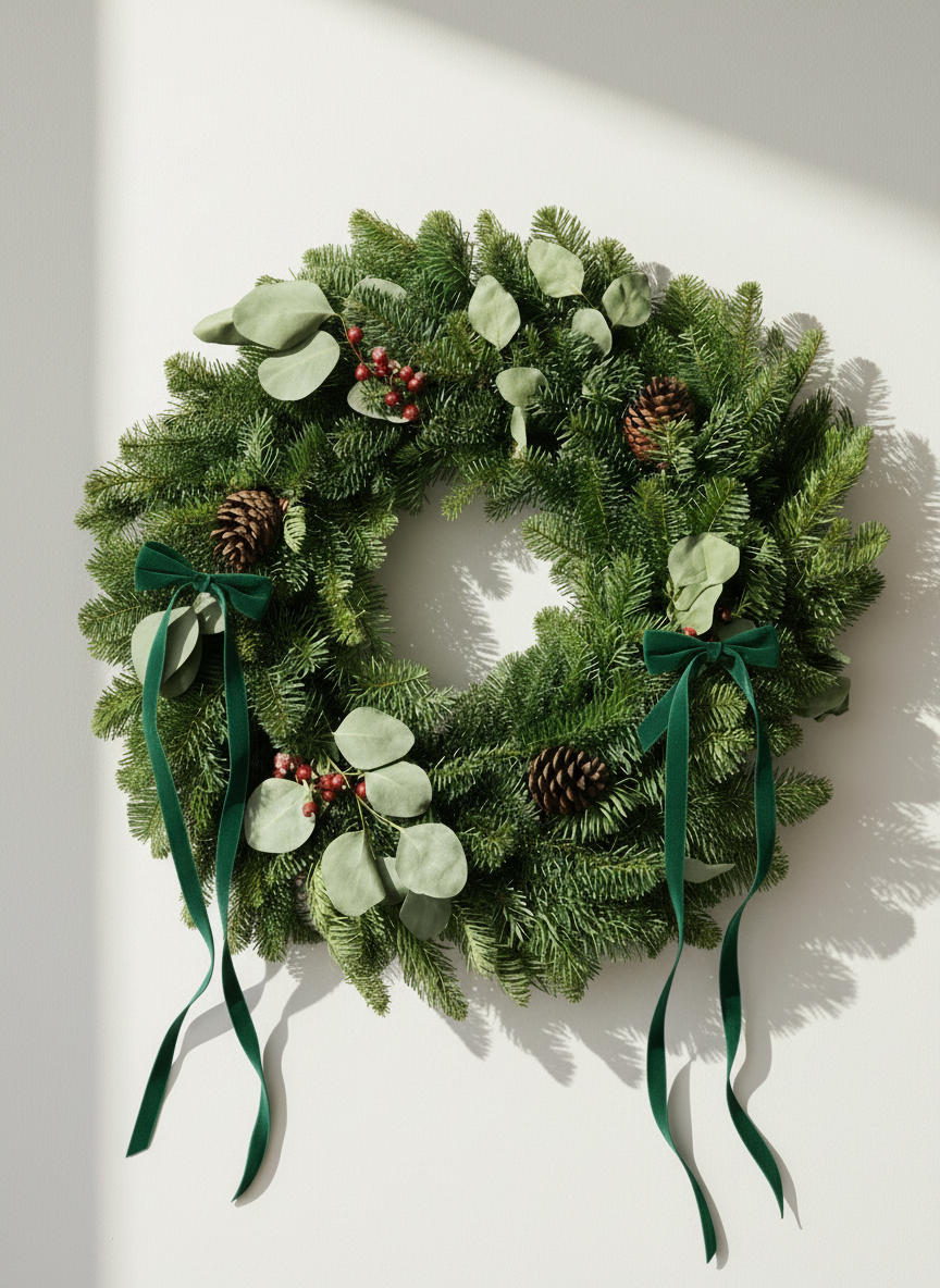 Classic Winter green wreath