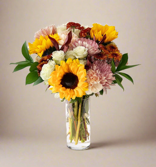 Blushing fall bouquet