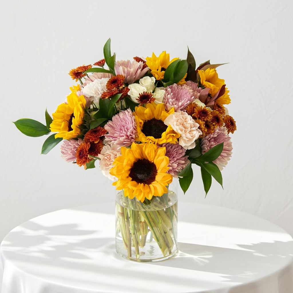 Blushing fall bouquet large