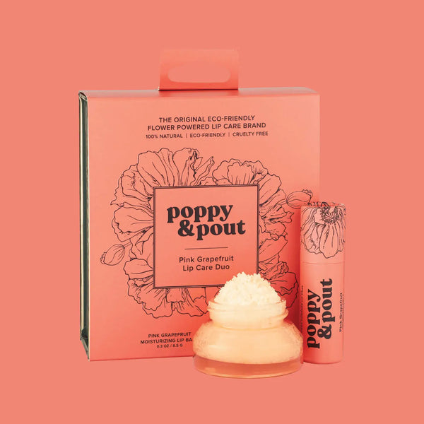 Gift set - Poppy and pout lip care duo grape fruit