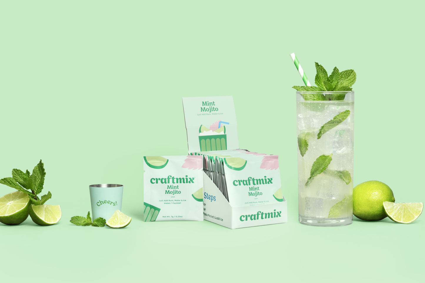 Mint Mojito Cocktail / Mocktail Mixer - 24ct Caddy