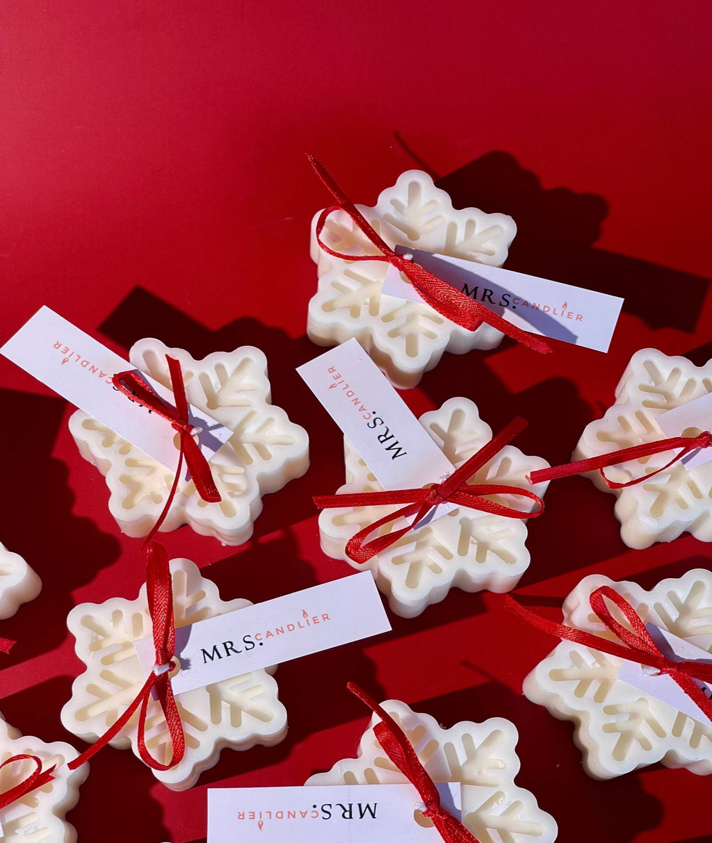 Snowflake Natural Soy Pillar Wax Decorative Candle