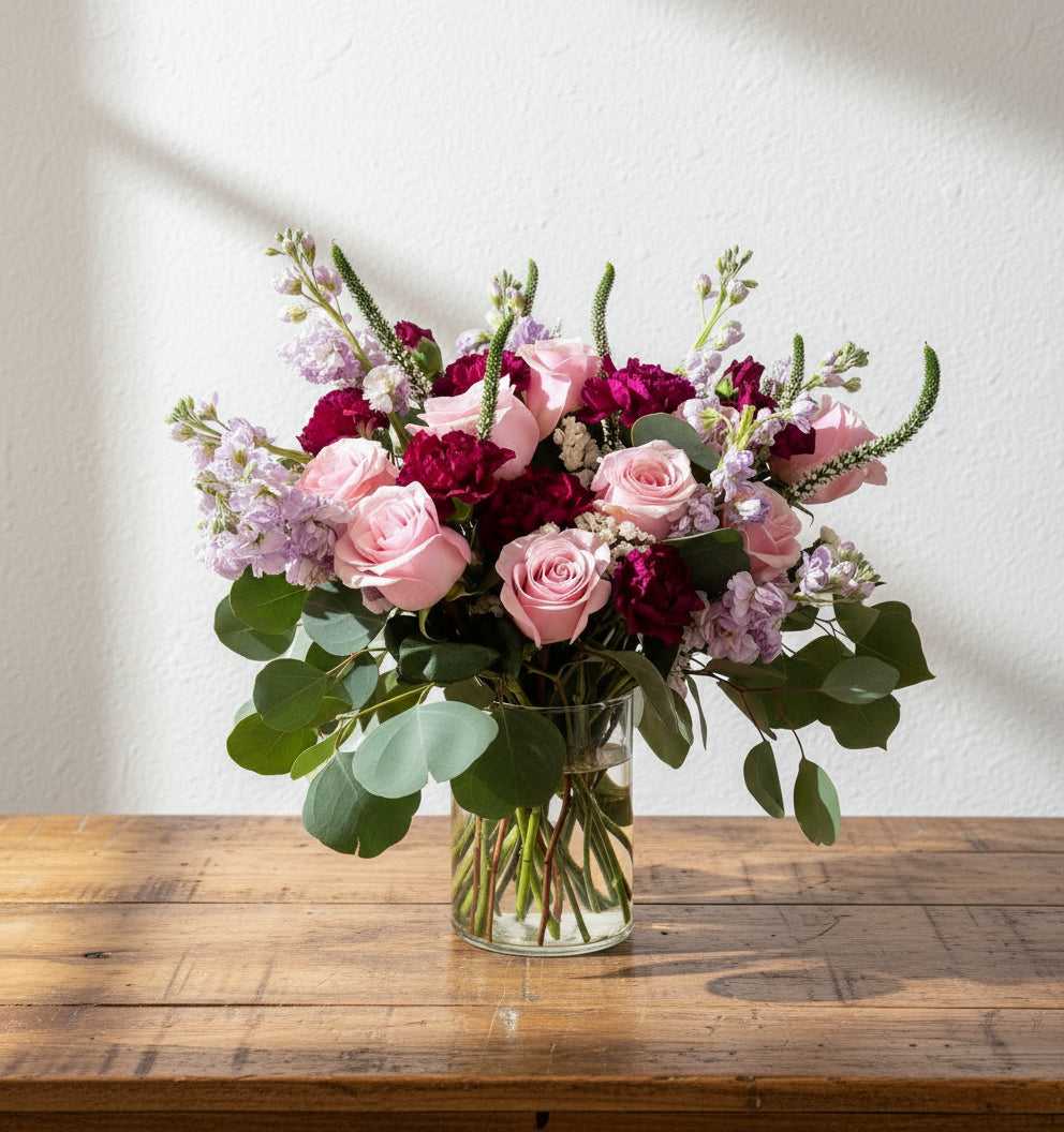 Raspberry blush bouquet
