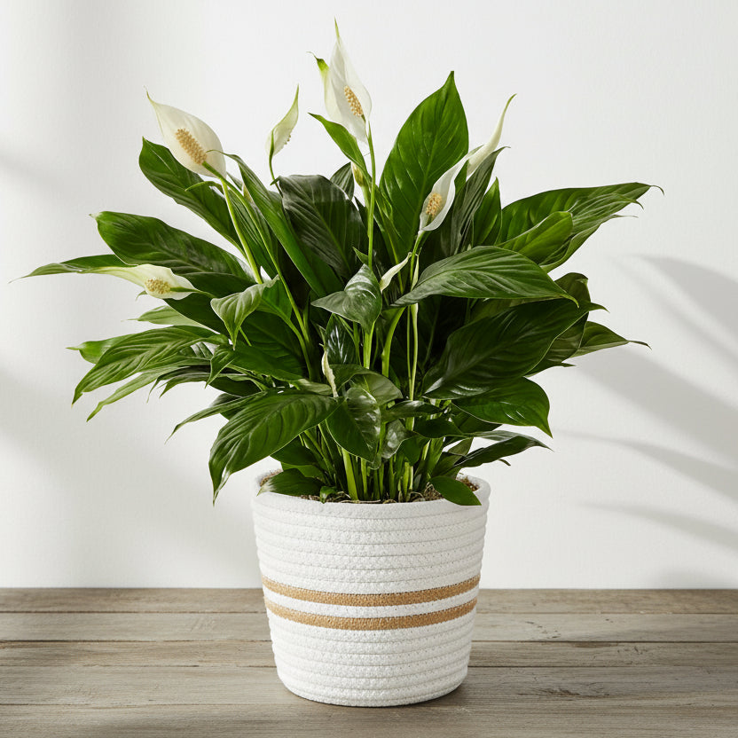 Peace lily basket medium
