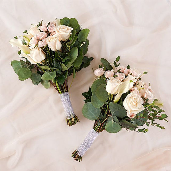Romantic blush bouquets - bridesmaid