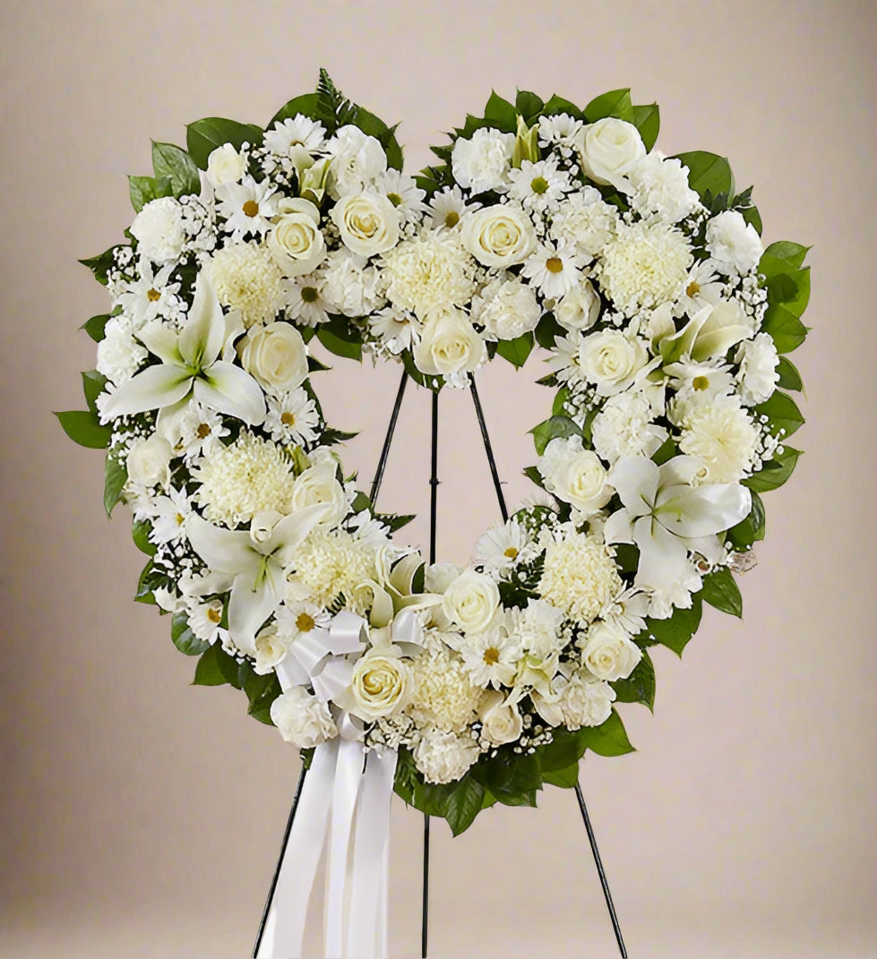 Open heart in flowers large