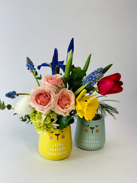 Hoppy spring centerpiece