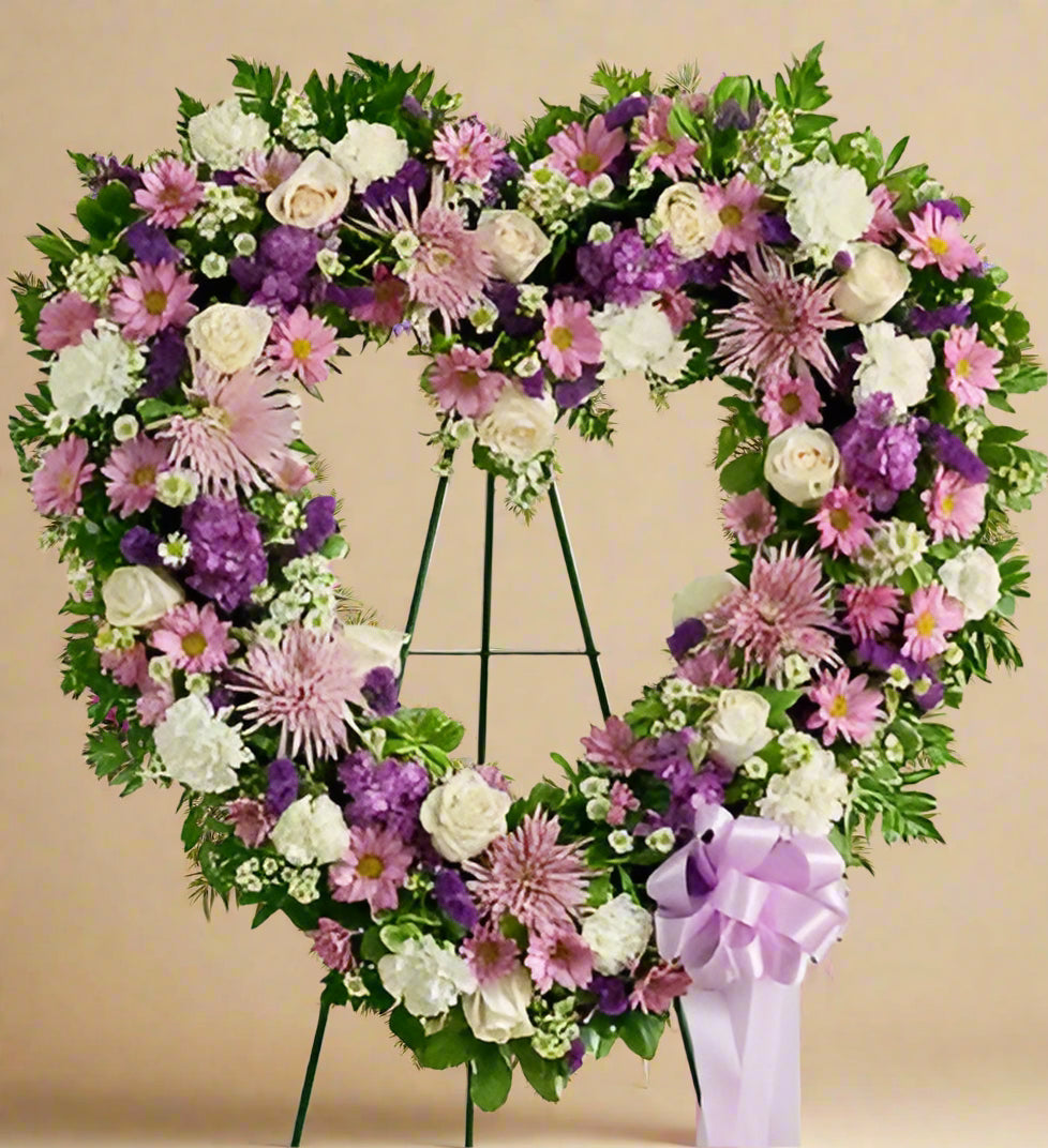 Open heart in flowers large