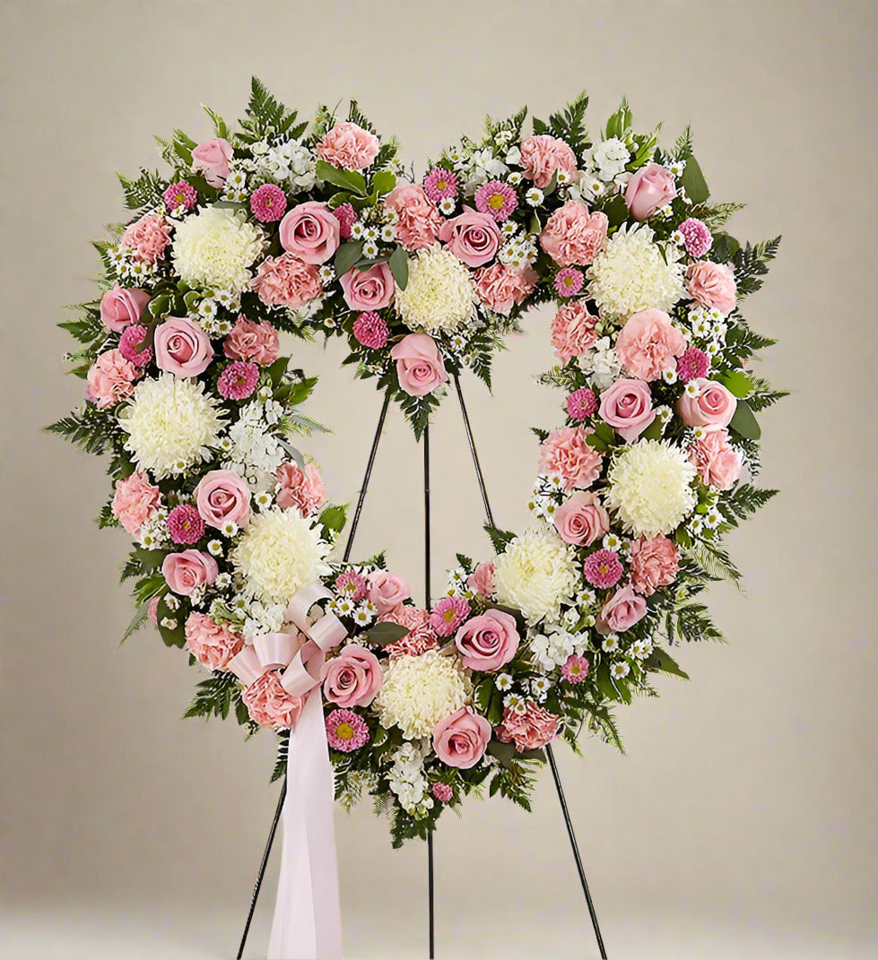 Open heart in flowers large