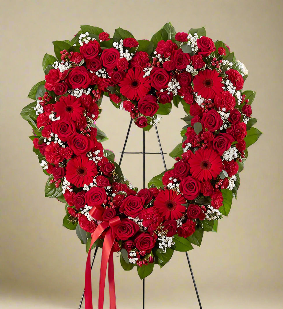 Open heart in flowers large